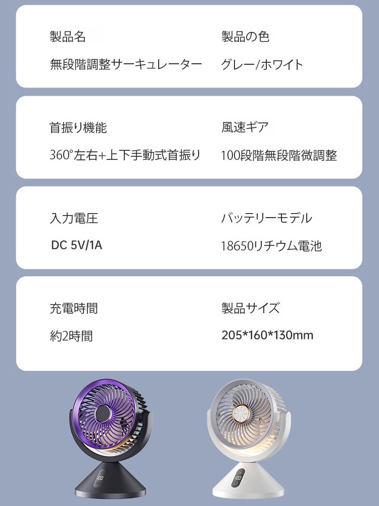 100段数無段階調整サーキュレーター