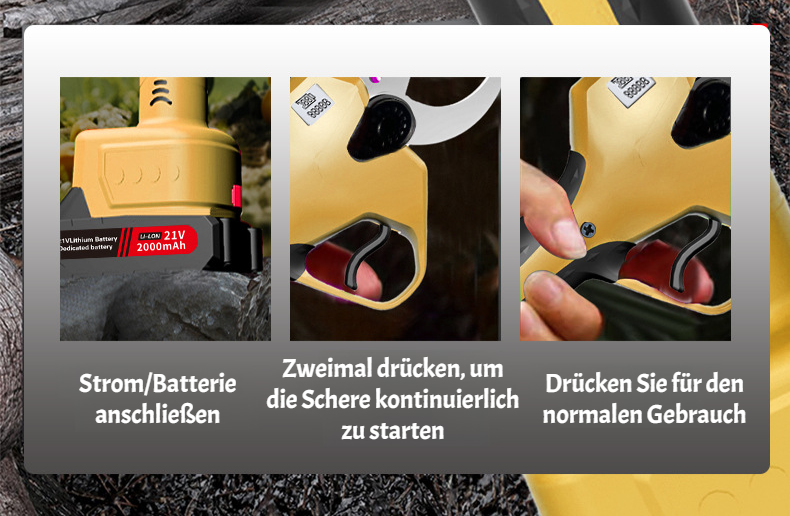 JMY Elektrische Schere mit Zubehör