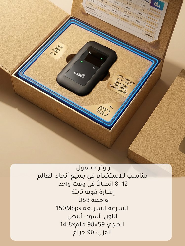 مجاني، إنترنت مستقر عالمياً، سرعة 1300Mbps!⚡️ واي فاي 5G متنقل 