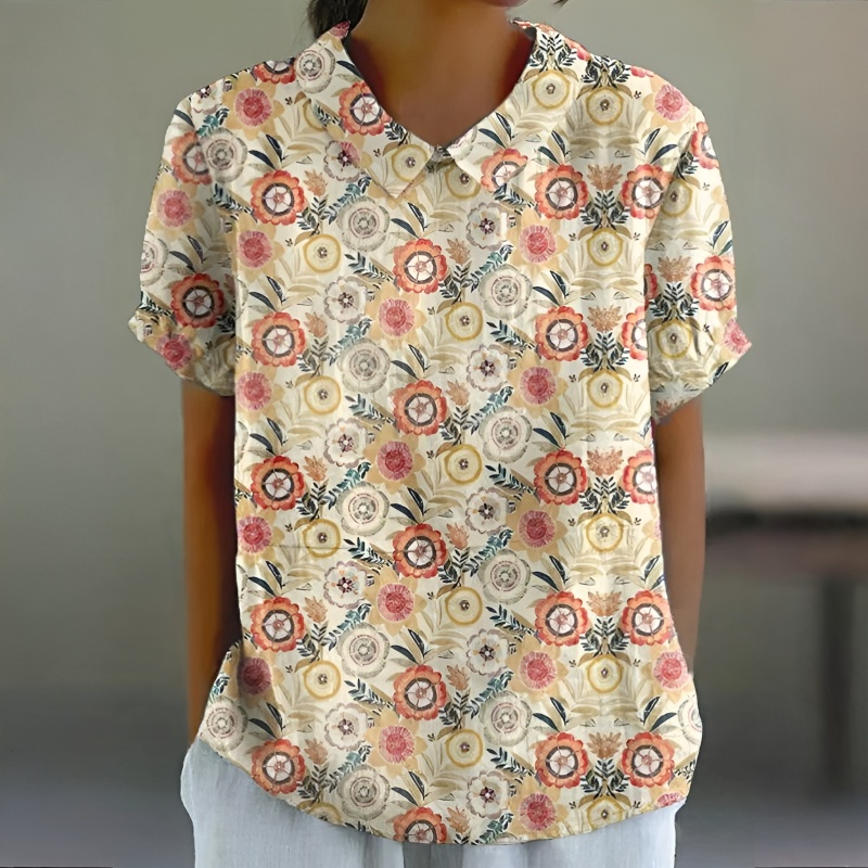 시원한 프린트 무 여름 패션