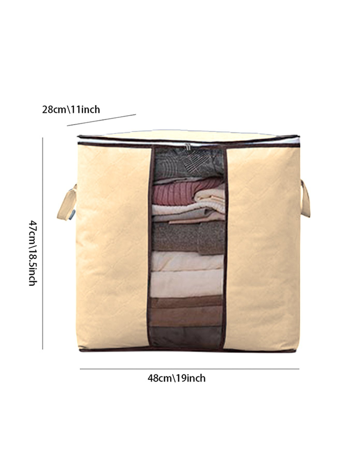 Foldable storage bag with durable handles for easy carrying