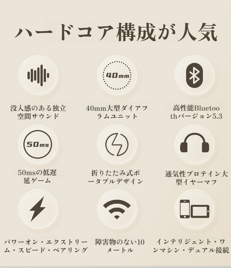 携帯電話通話対応の高音質ヘッドセット