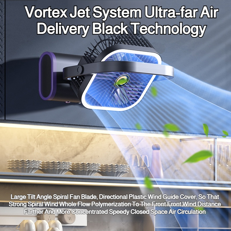 FiveSpeed Automatic Digital Display Mini Portable Fan