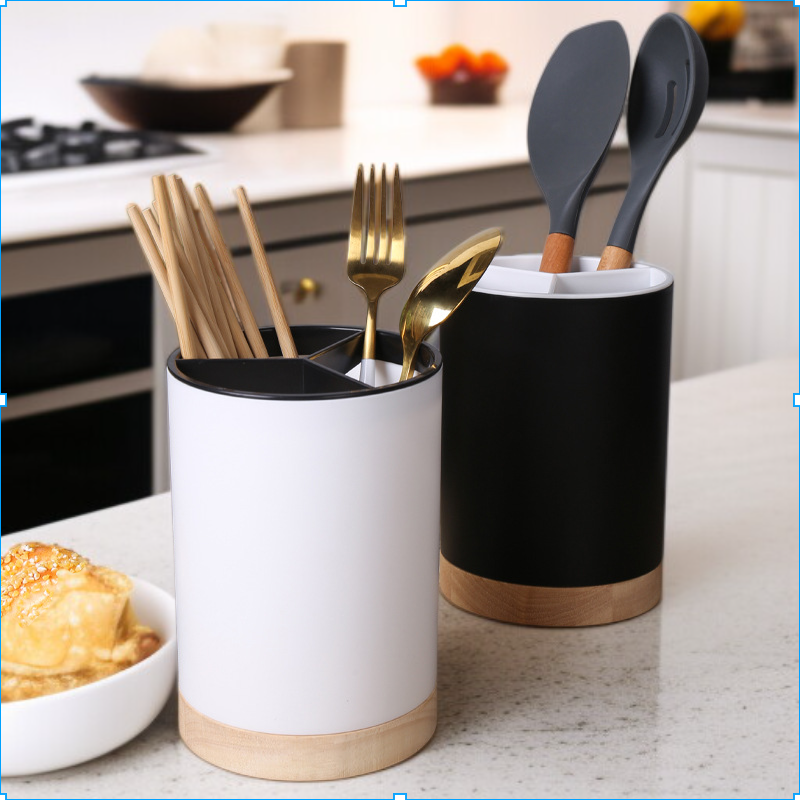 سلة عيدان تناول الطعام المنزلية لصندوق تخزين أدوات المائدة وأنبوب ملعقة المطبخ