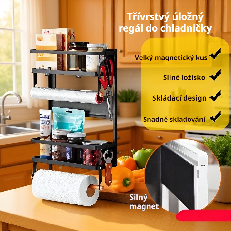 Třípatrový organizér do lednice