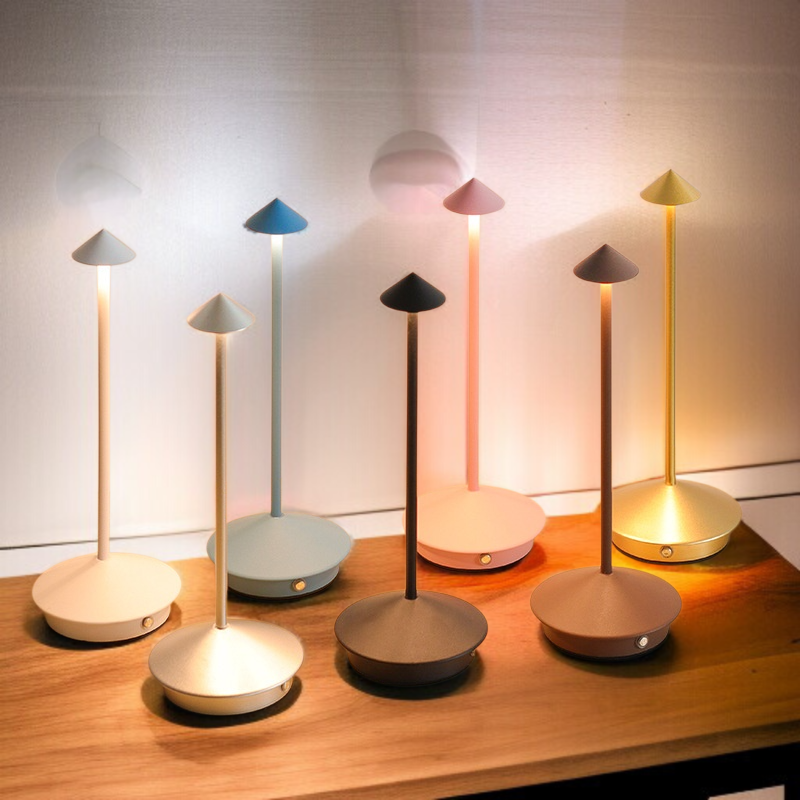 Lámpara LED moderna para decoración del hogar, luz nocturna de seta creativa de aluminio simple, lám