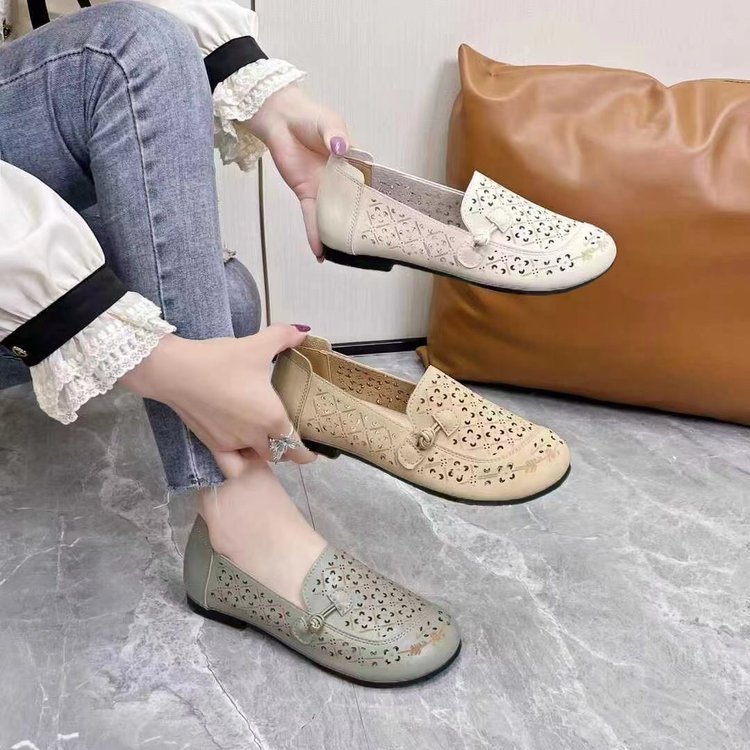 여성 소프트 가죽 로퍼 