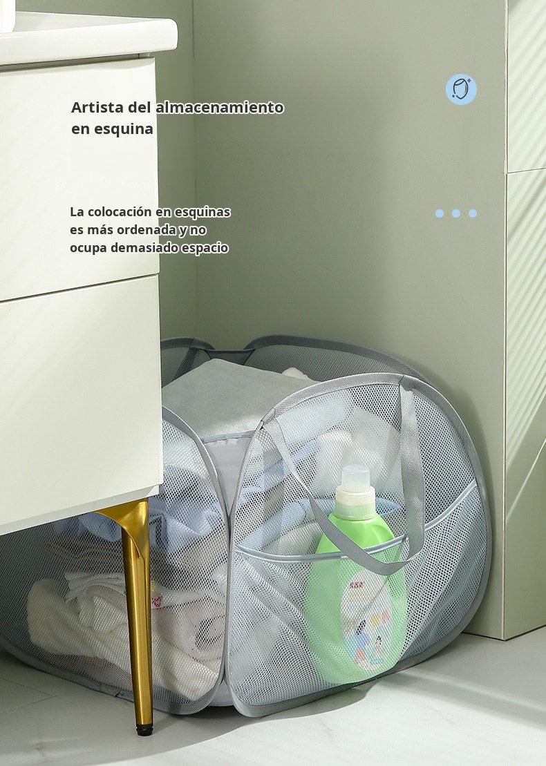 Cesta de ropa sucia plegable con diseño elegante y práctico