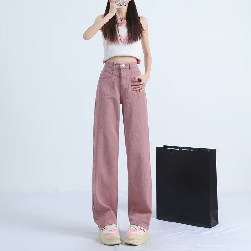 アメリカンスタイルデニムワイドパンツ