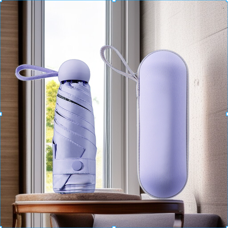 ร่มแคปซูล ลด 50% กล่องใส่แว่นตา ร่มกันแดดขนาดเล็ก น้ำหนักเบาพิเศษ