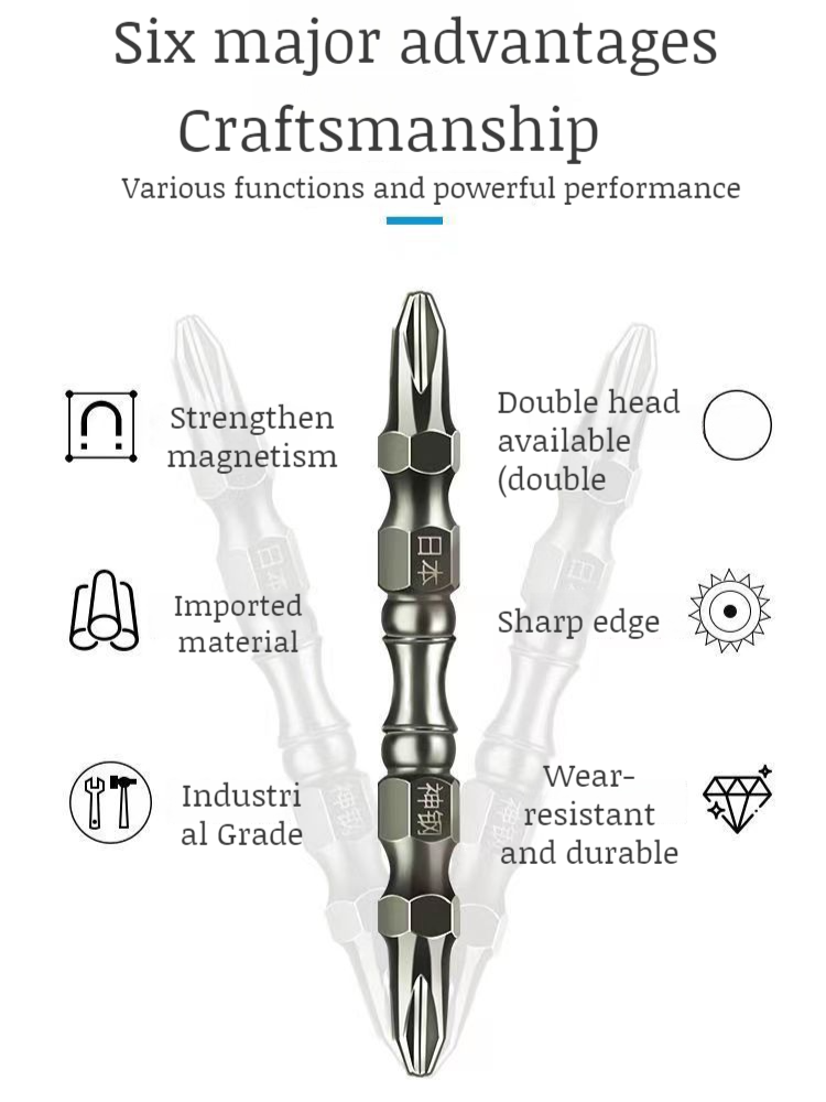High strength double section tungsten steel small head screwdriver head