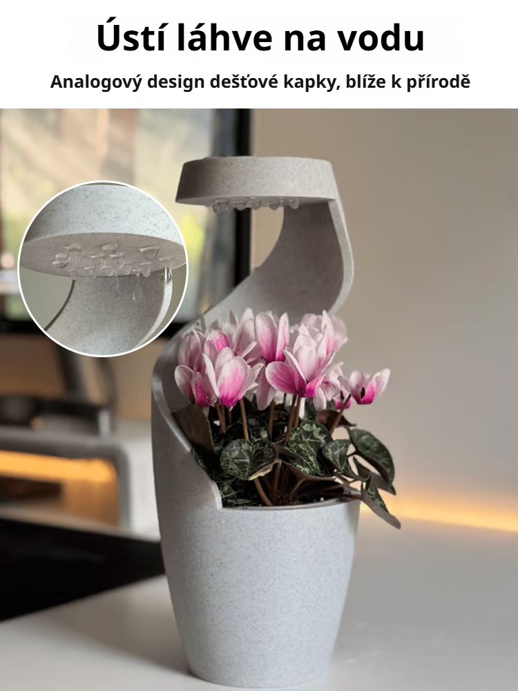 Váza inspirovaná dešťovou kapkou