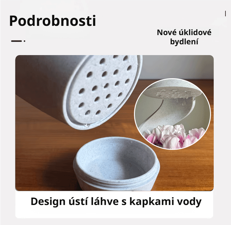 Skleněná váza inspirovaná kapkou deště