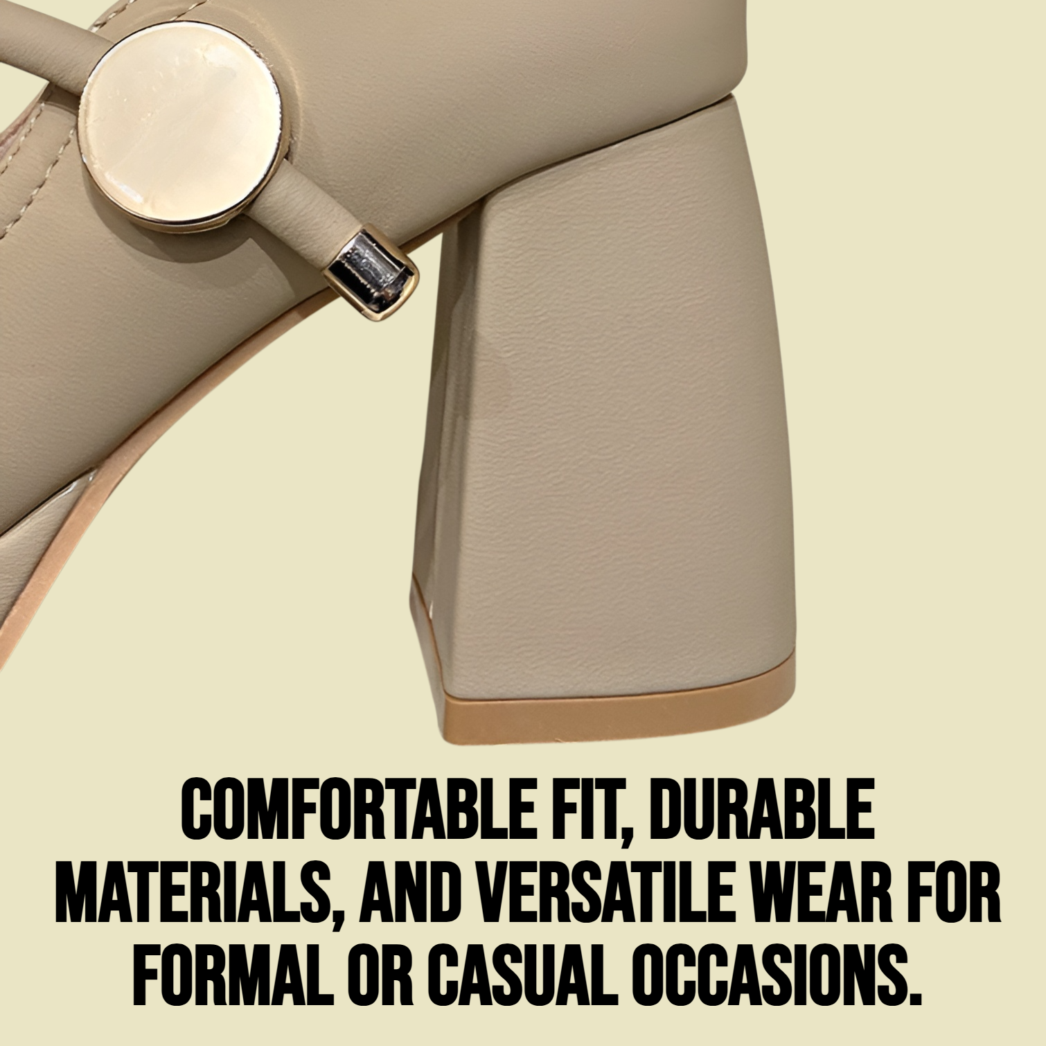 French style high-heeled single button shoes