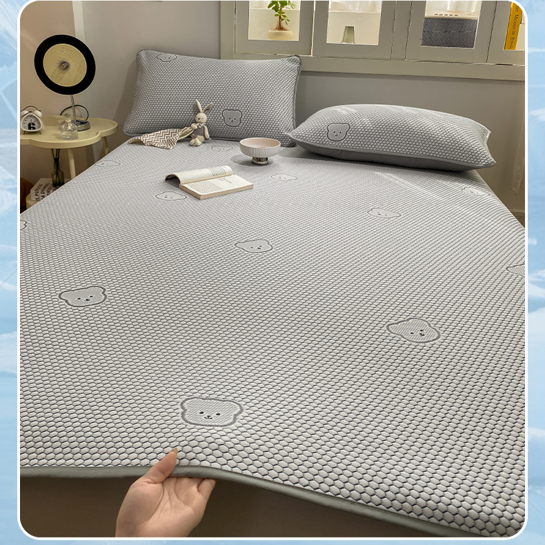 학생 기숙사 쿨링 매트 3종 세트 아이스 아이스 빈 돗자리 침대 삿갓 싱글 가공 쿨링 매트