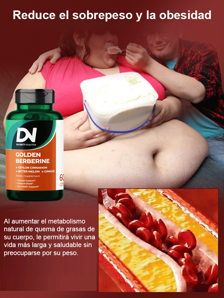 【TK Bestseller】Cápsulas de berberina para reducir el azúcar en sangre 4 en 1