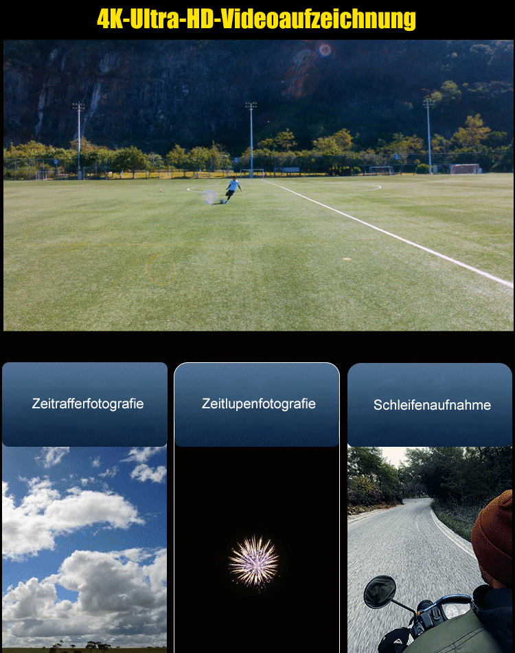 C8 Sichtbare HD Anti-Shake Action-Kamera