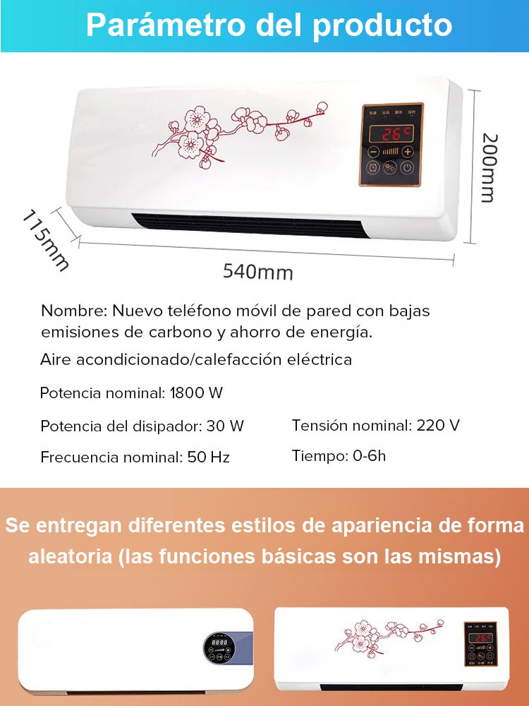 [APF 6.0] Aire acondicionado de pared para uso doméstico, frío y calor.
