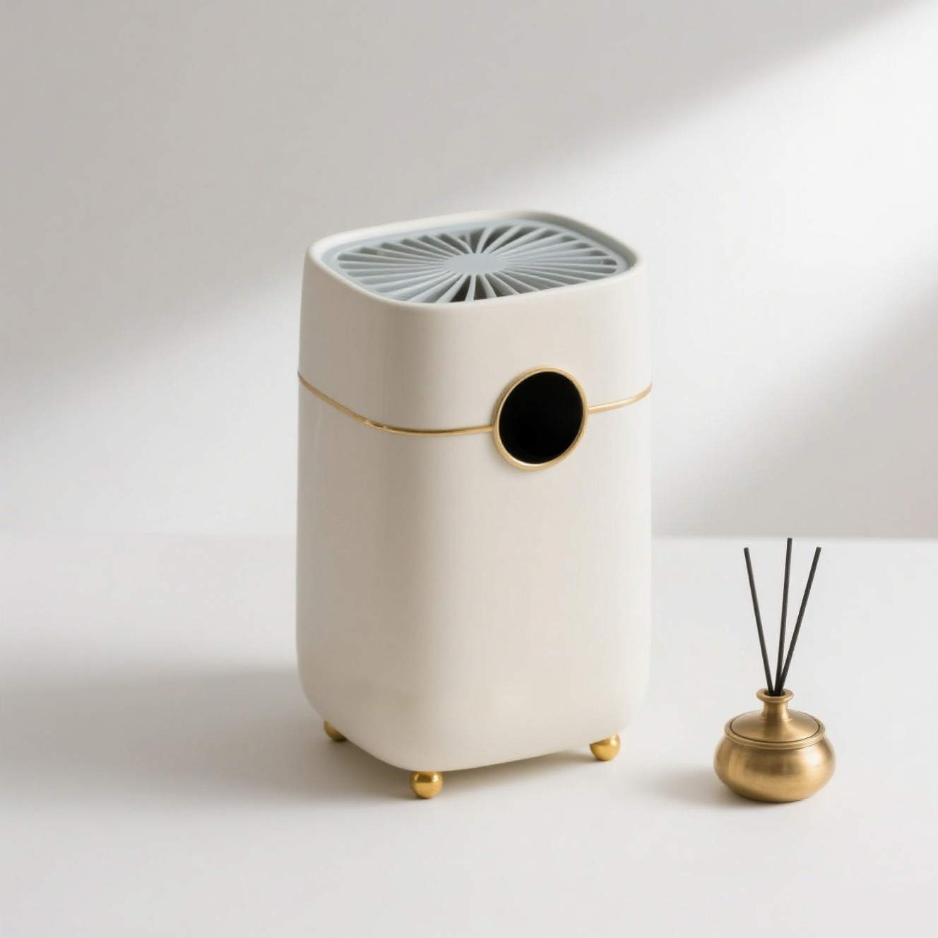 Inteligentní odpadkový koš s automatickým senzorem v moderní kuchyni