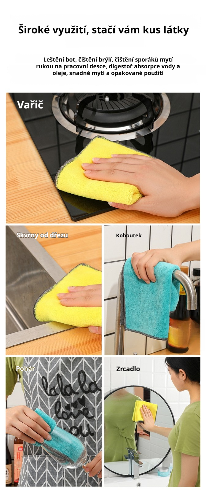Univerzální čisticí podložka pro domácnost