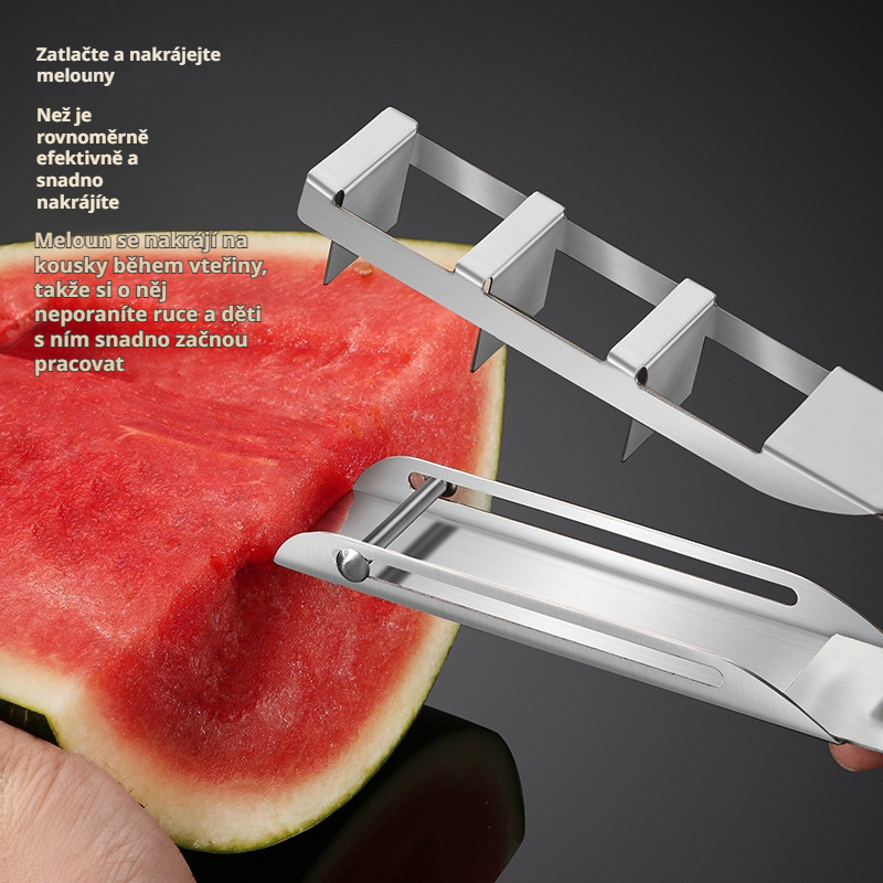 Snadno čistitelný kráječ na meloun, kráječ ovoce, kostkovač, nepoškrábe se snadno