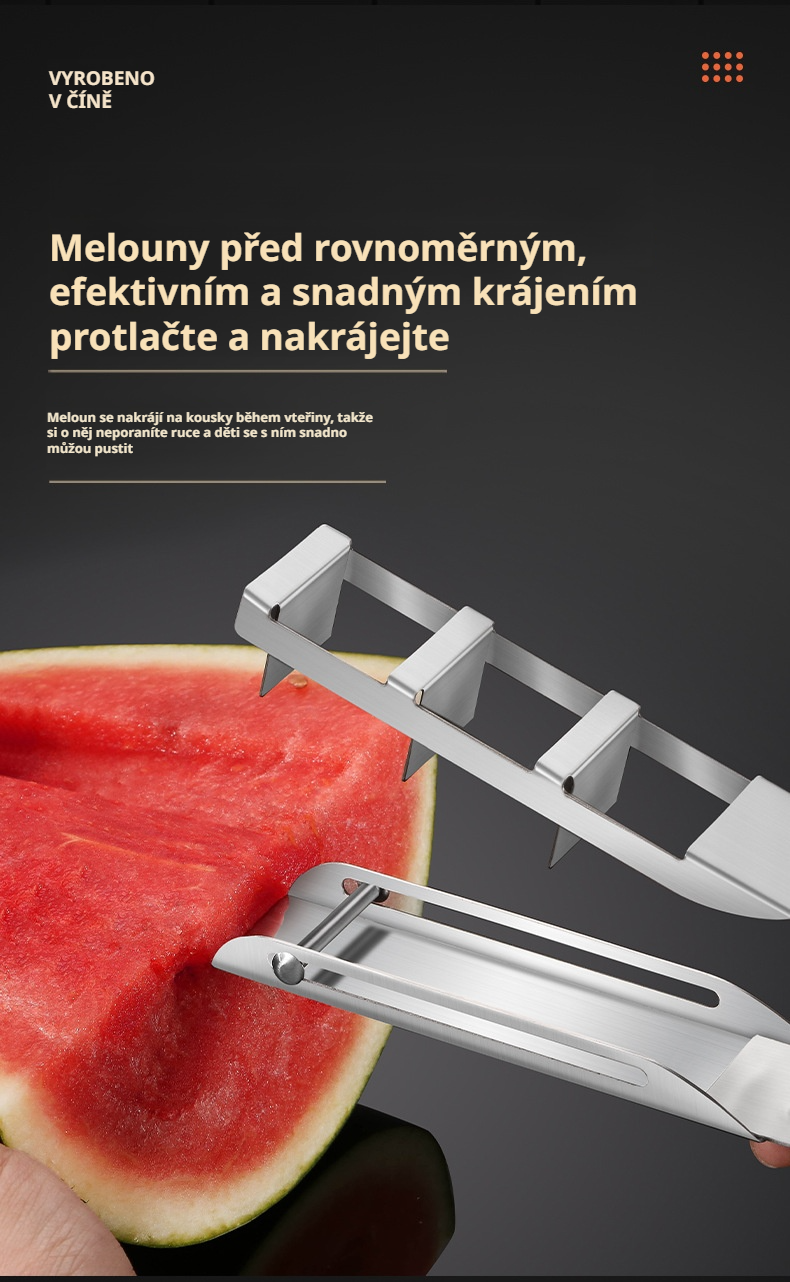 Odolný kostkovač na ovoce bez poškrábání