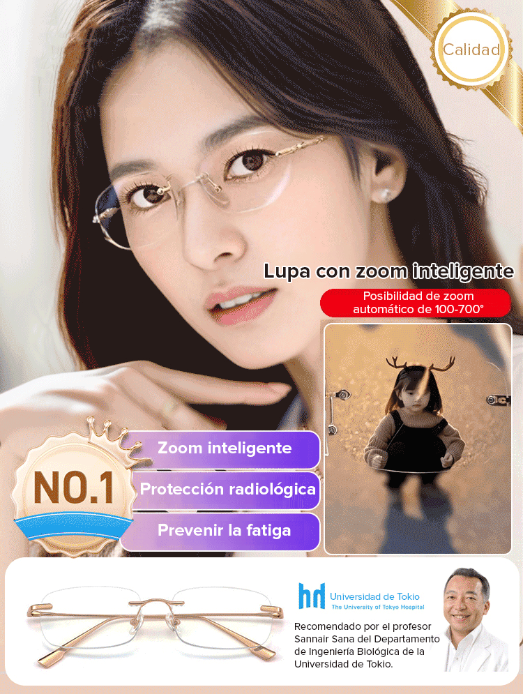 Eterlens Gafas de lectura sin marco con lentes fotocromáticos 【Unisex】