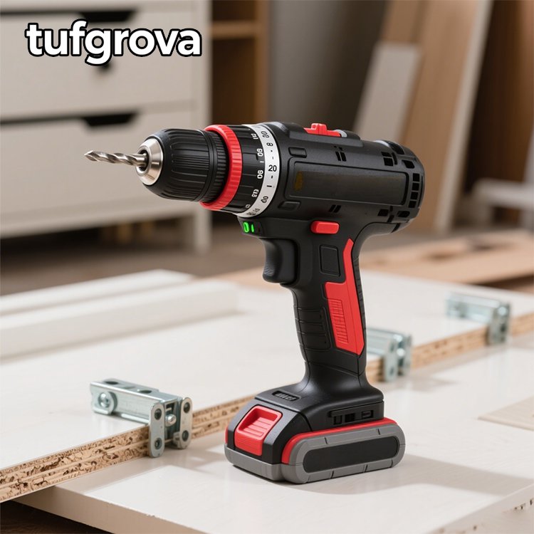 Taladro de iones de litio de alta potencia en uso