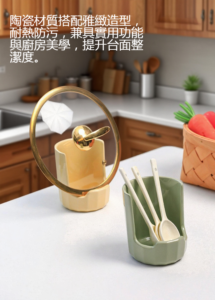 湯勺鍋鏟立式置物架特寫細節