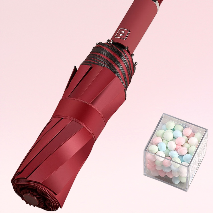 ร่มอัตโนมัติ Xiaomi 3 10 กระดูกสำหรับวันแดดจัดและวันฝนตก