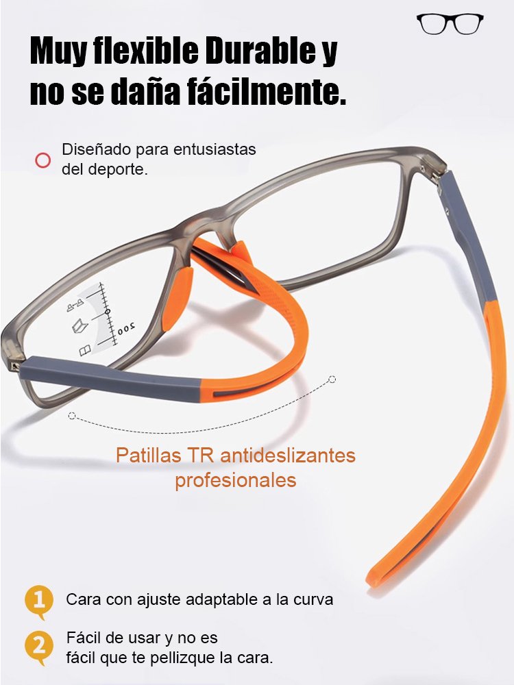 Nuevas gafas progresivas antideslumbrantes con protección contra la luz azul y lentes que cambian de