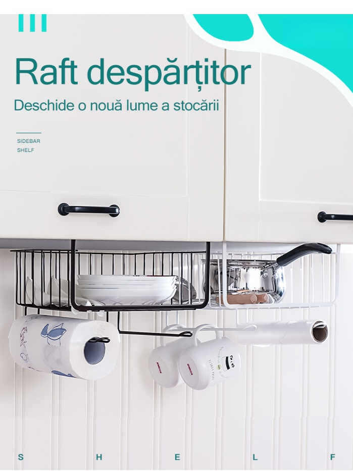 Raft de depozitare suspendat pentru bucătărie