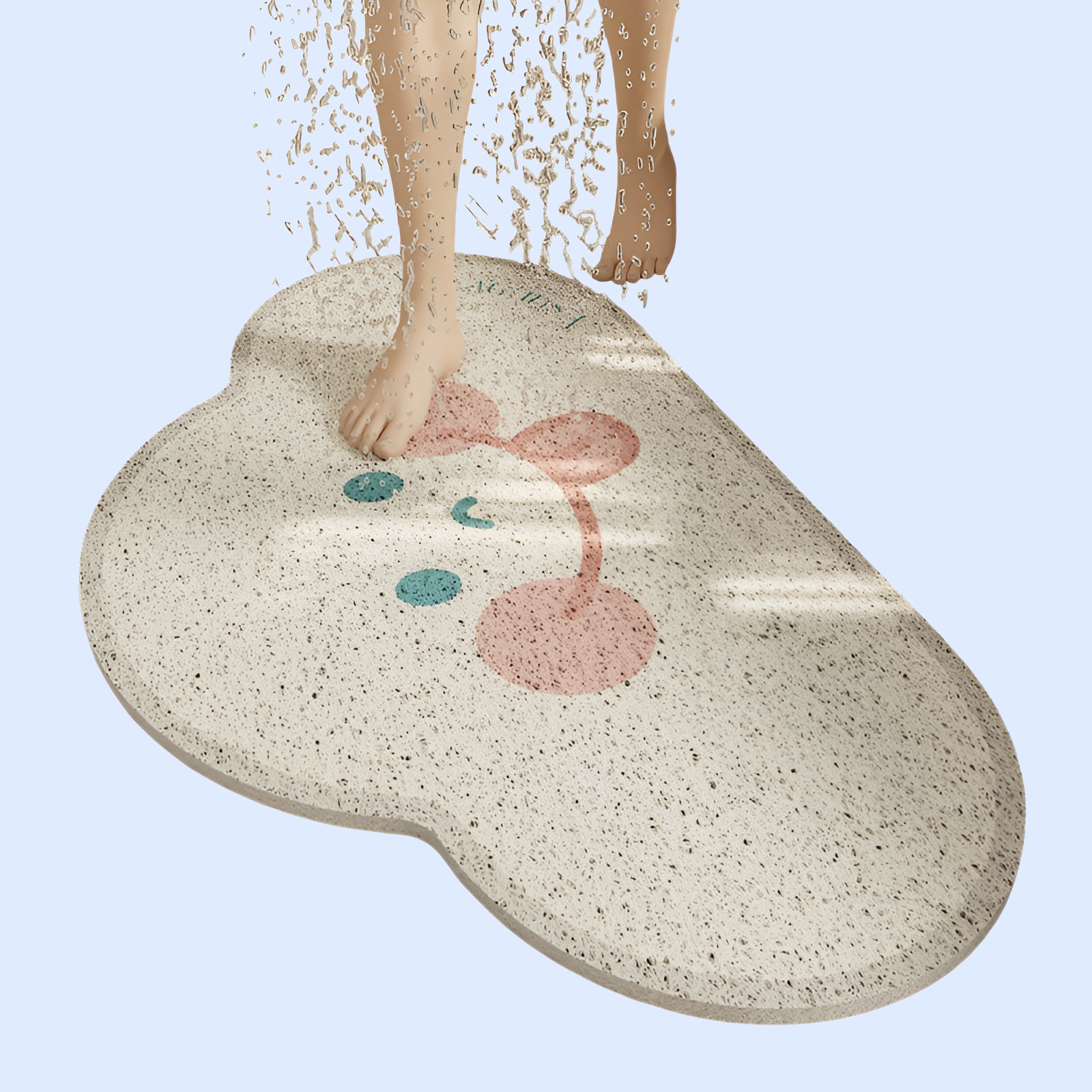 シンプルな家庭用浴室シルクリングフロアマットトイレフロアマットシャワー滑り止め中空フロアマット無料洗濯漏れバスルームマット