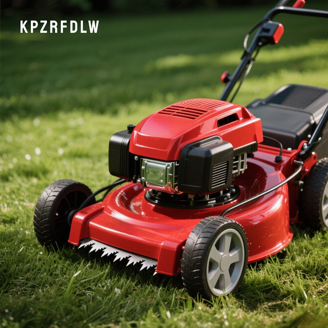 ポータブル充電式芝刈り機の全体画像