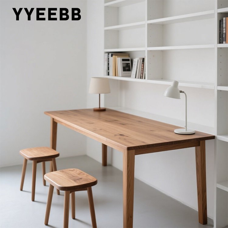 Stół jadalny lub biurko w stylu domowym z bali