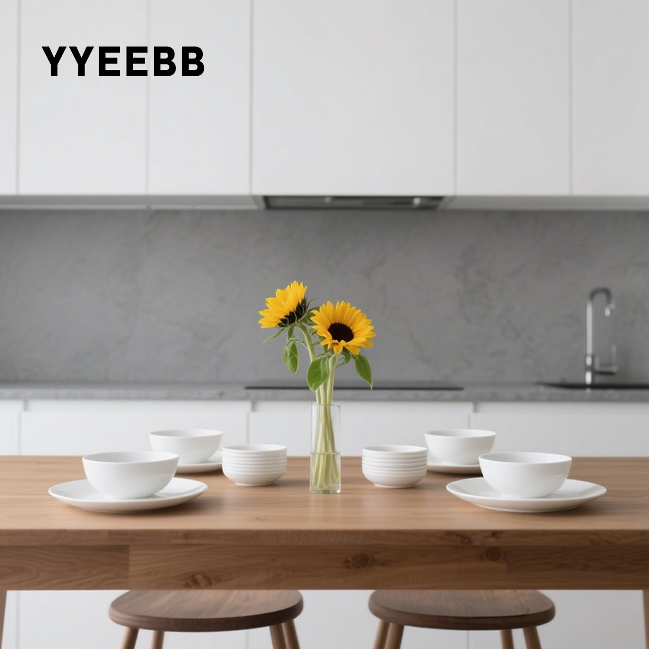 Stół jadalny lub biurko w stylu domowym z bali