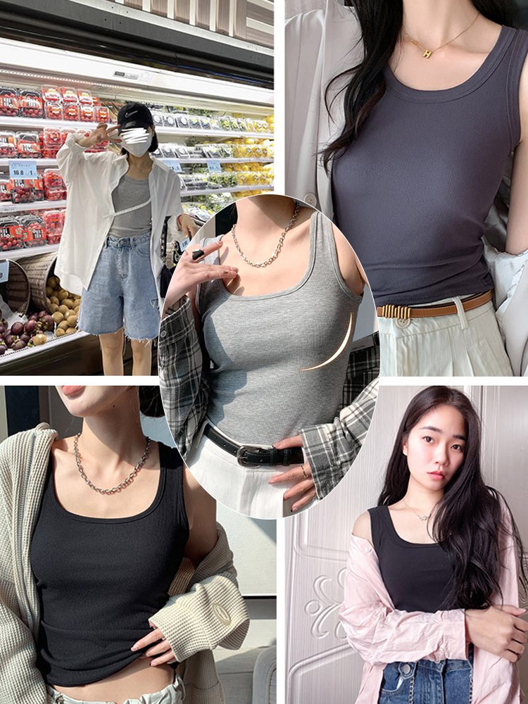 เสื้อกล้ามหลังตัว U สวยไม่ต้องใส่บราอีก