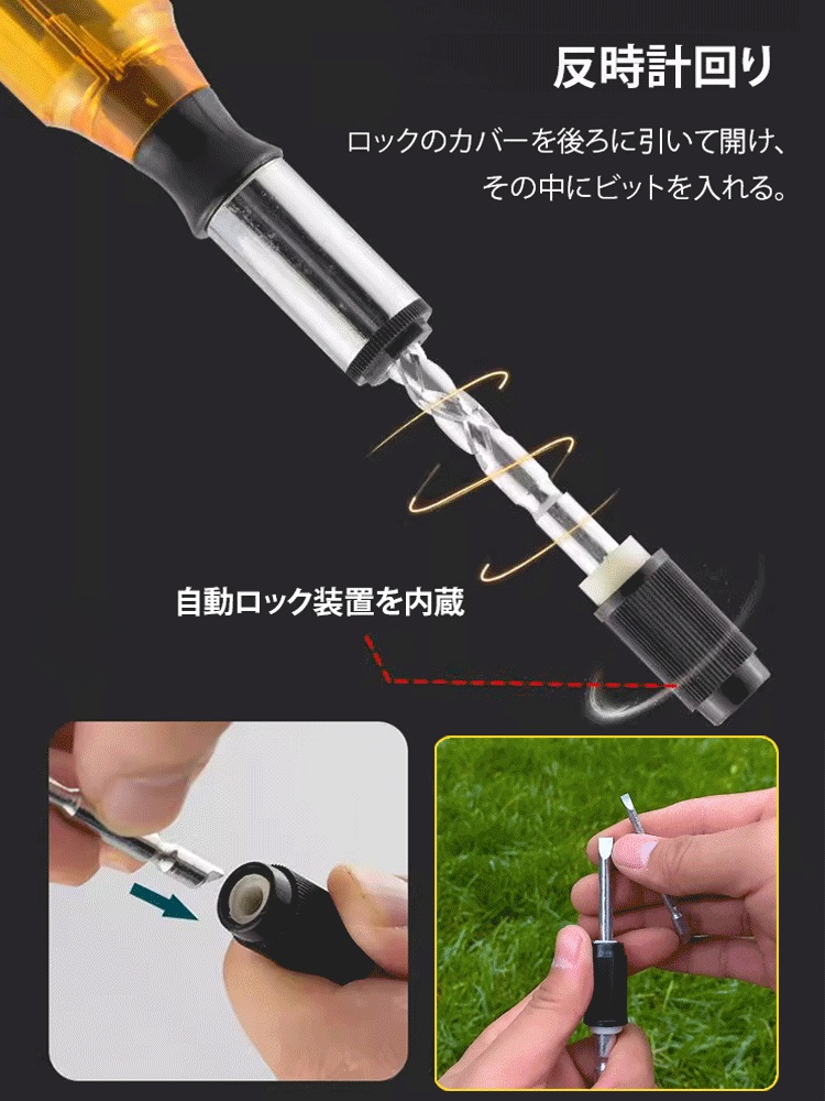 【簡単にネジを締める】プッシュ式ドライバー