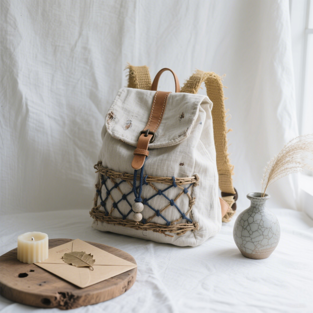 Mochila de diseño multicolor con estampado de tinta irregular
