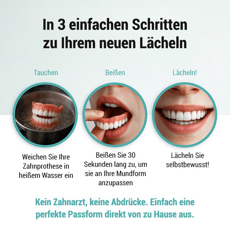 Simulation von aufhellenden Silikon-Zahnprothesen