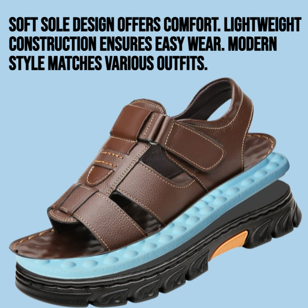 Men's fashionable soft soled lightweight sandals
