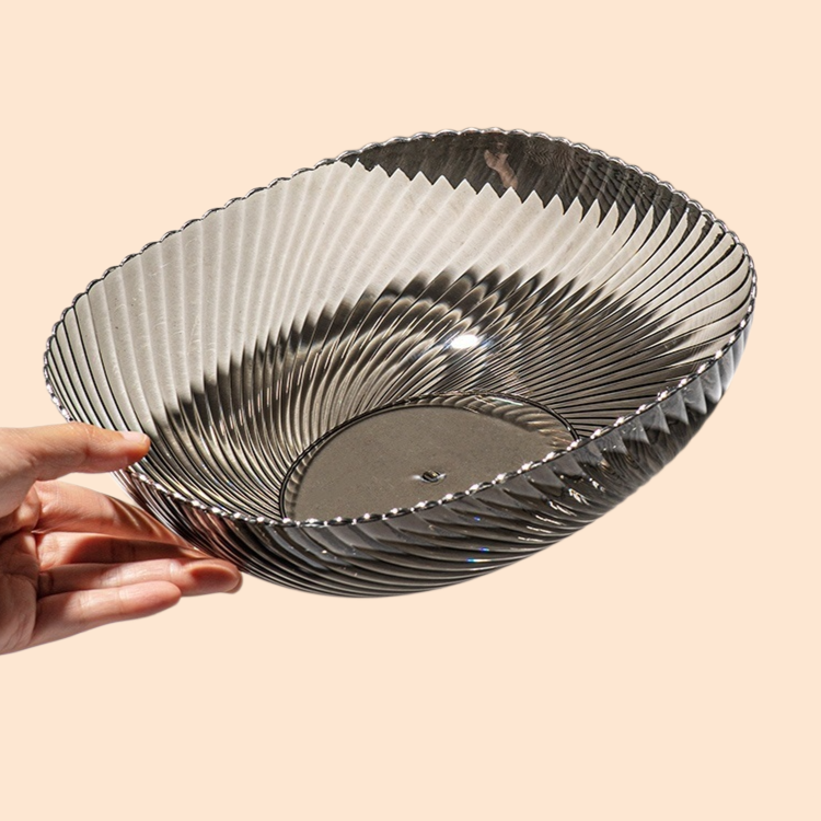 軽くて高級なツイストフルーツプレート透明フルーツプレート