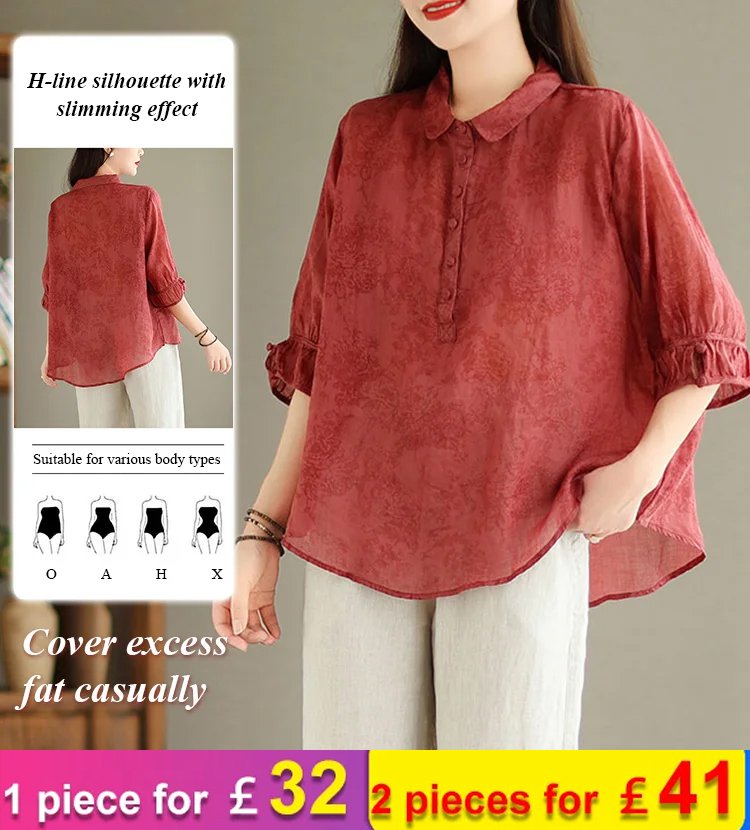 Slimming and Flattering Jacquard Blouse for Women