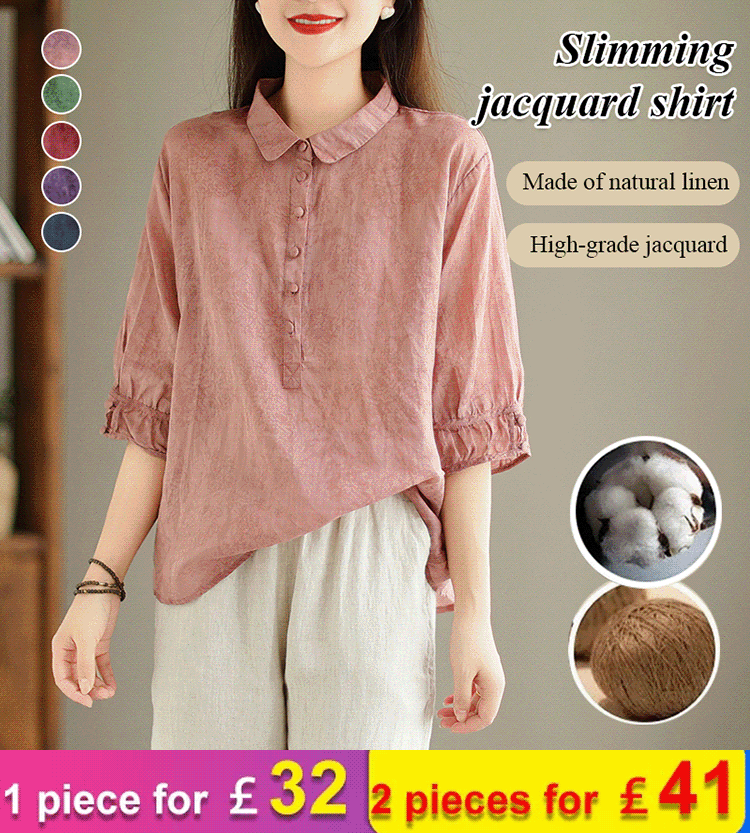 Slimming and Flattering Jacquard Blouse for Women