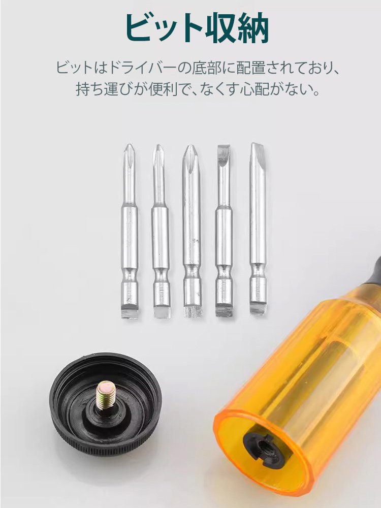 【簡単にネジを締める】プッシュ式ドライバー