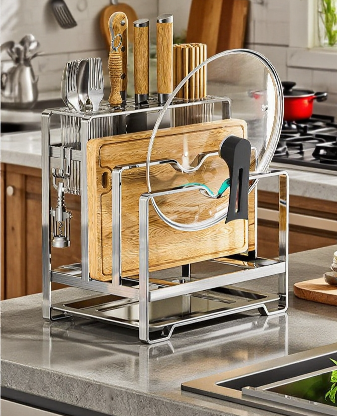 易清潔廚房收納架材質特寫