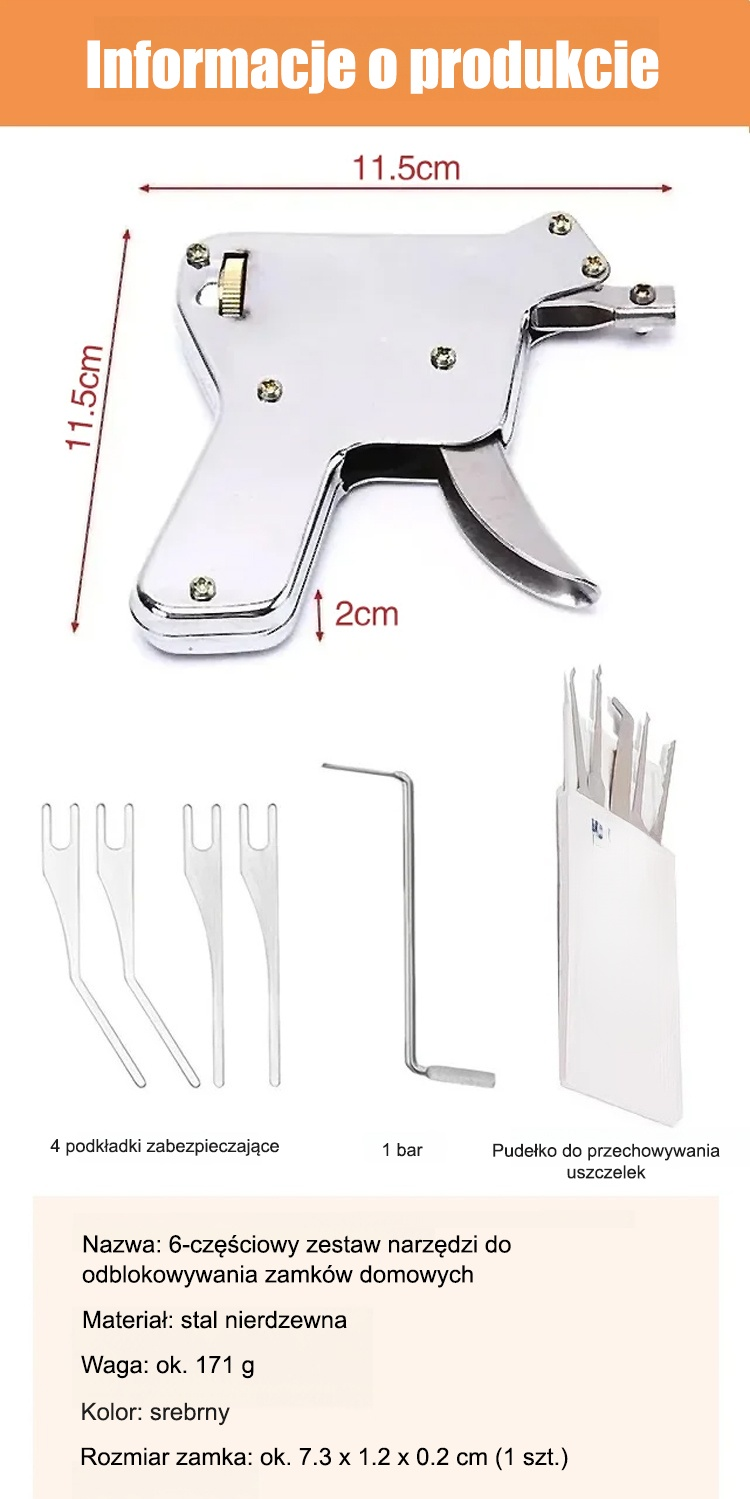 Praktyczna torba na zestaw do otwierania zamków