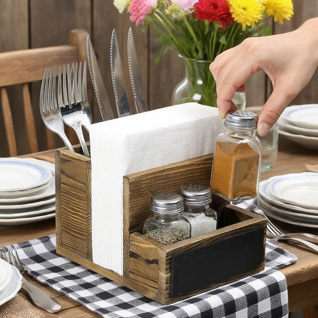 빈티지 실목 티슈 프레임