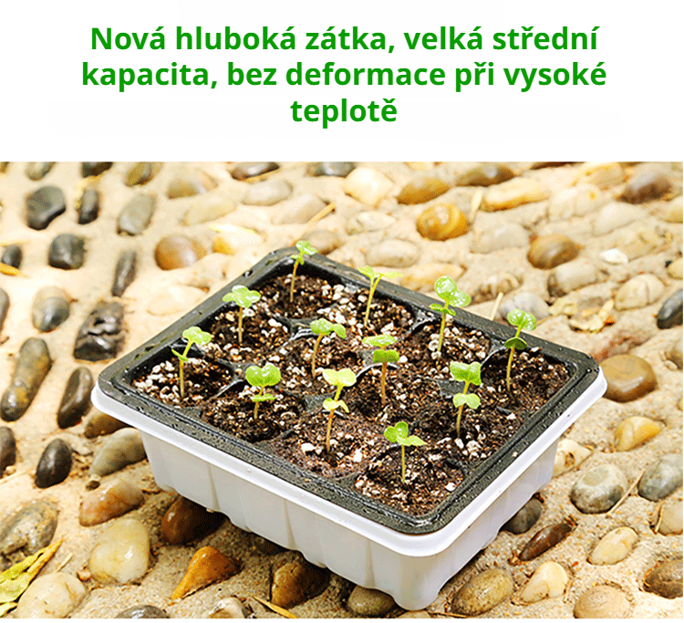 Snadná péče o rostliny v sazenicovém květináči s LED