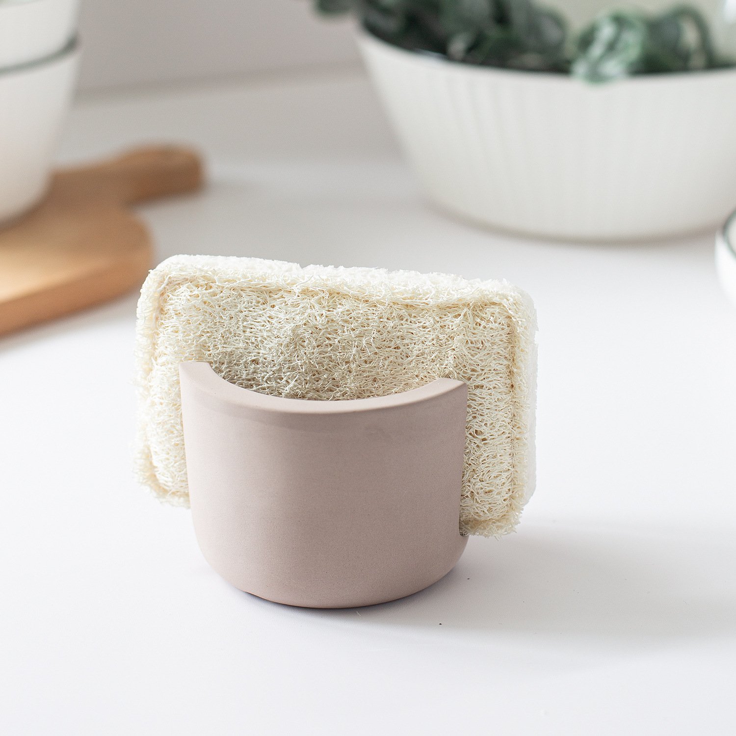 Držák na houbičku z křemelinové zeminy absorbující vlhkost